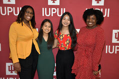 A smiling group of School of Education students at IU Indianapolis.